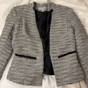 Black and white blazer